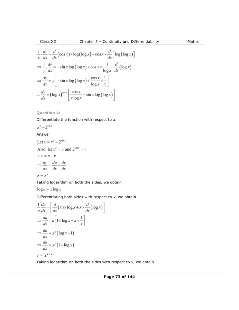 NCERT Class 12 Maths Chapter 5 Exercise 5.5 Solutions Image 3