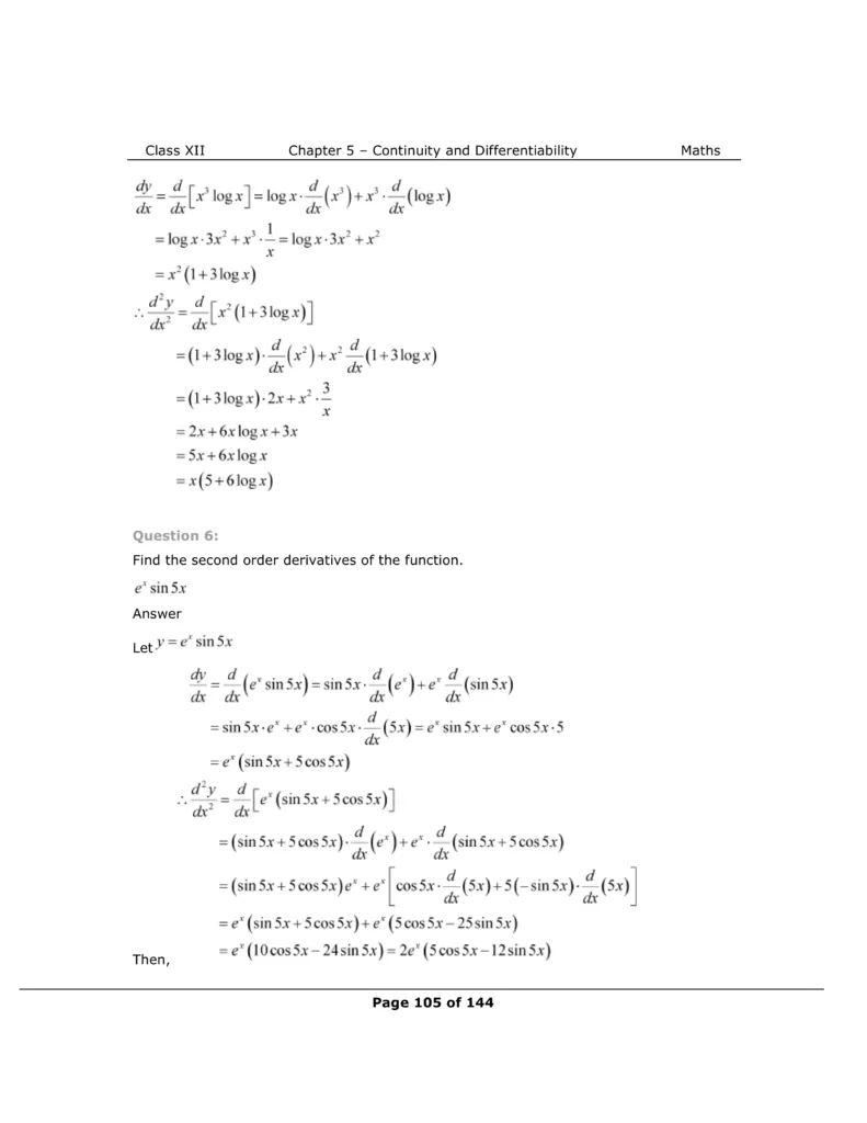 NCERT Class 12 Maths Chapter 5 Exercise 5.7 Solutions Image 3