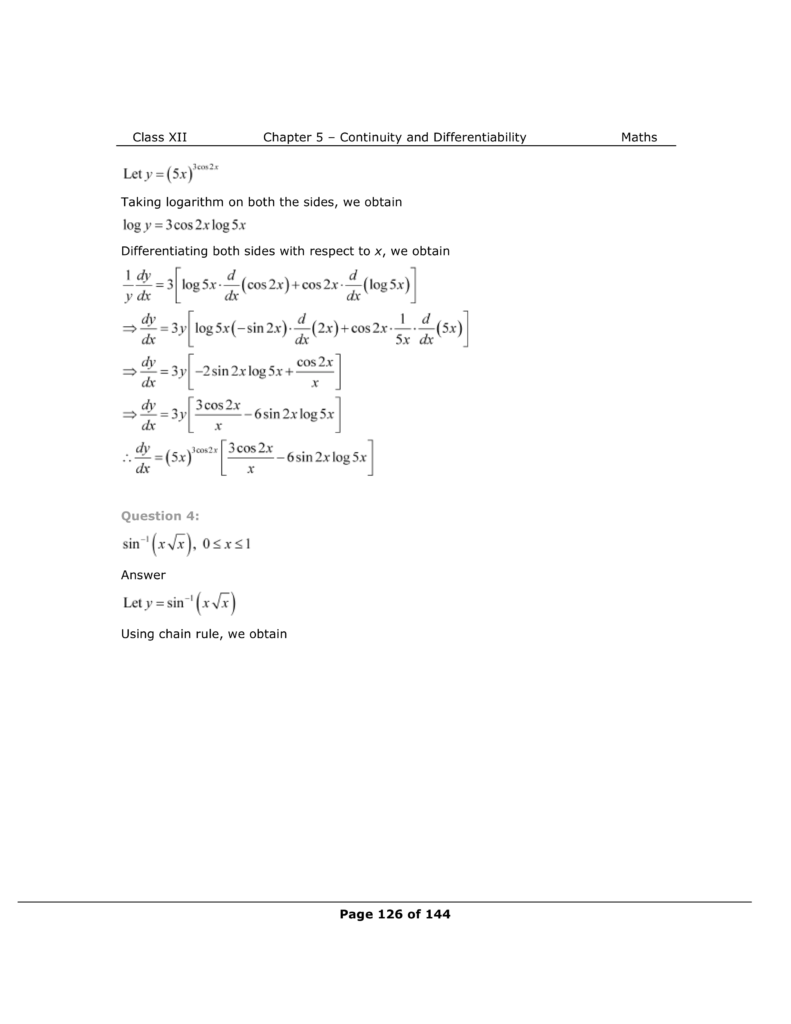 NCERT Solutions For Class 12 Maths Chapter 5 Miscellaneous Exercise Image 2