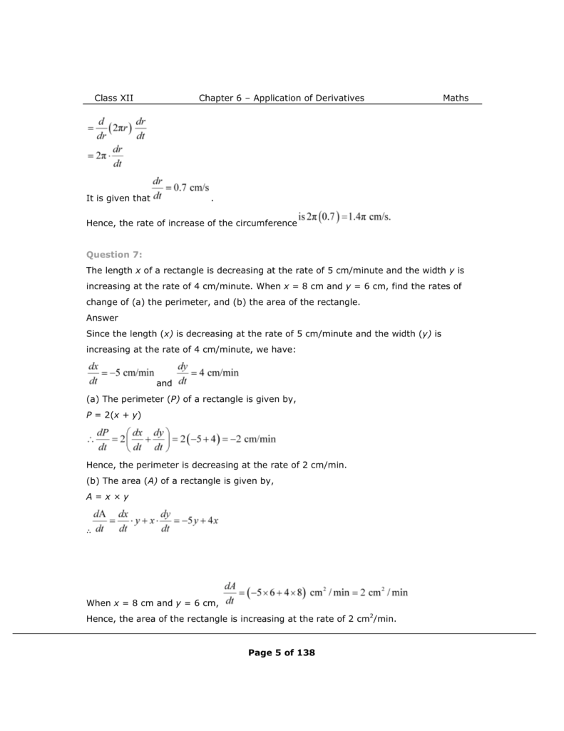 NCERT Class 12 Maths Chapter 6 Exercise 6.1 Solutions Image 5