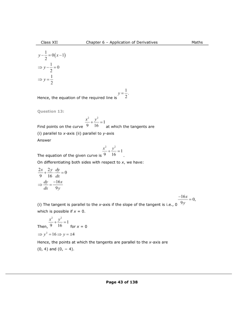 NCERT Class 12 Maths Chapter 6 Exercise 6.3 Solutions Image 9