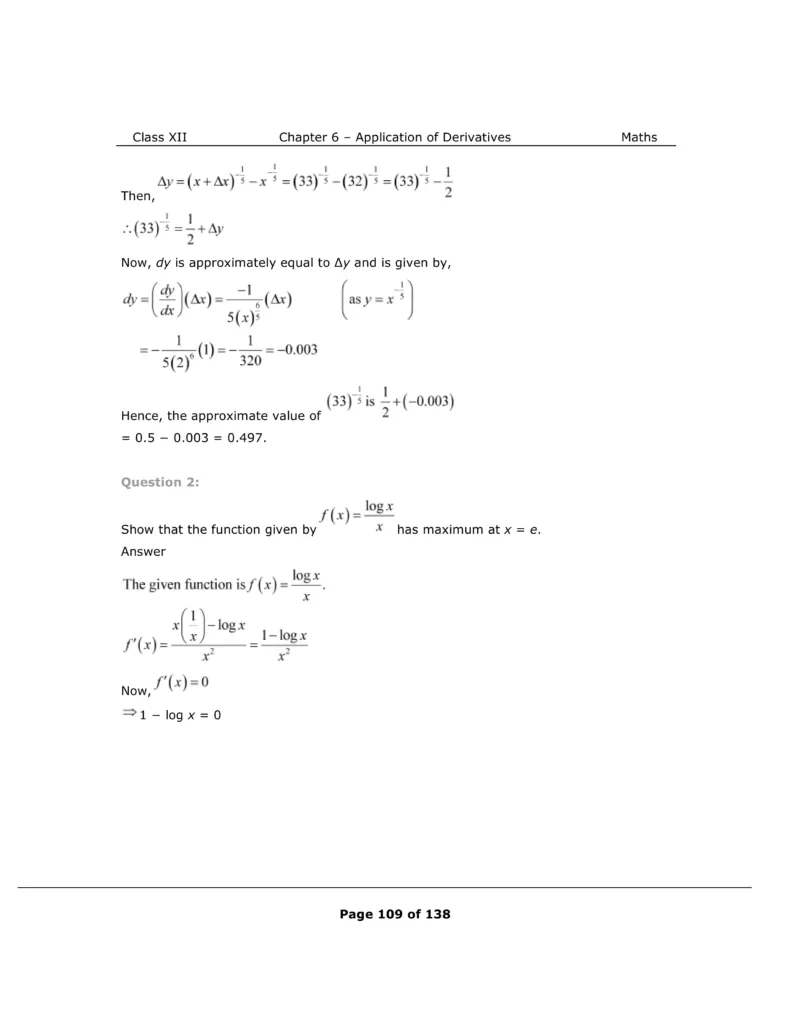 NCERT Solutions For Class 12 Maths Chapter 6 Miscellaneous Exercise Image 2