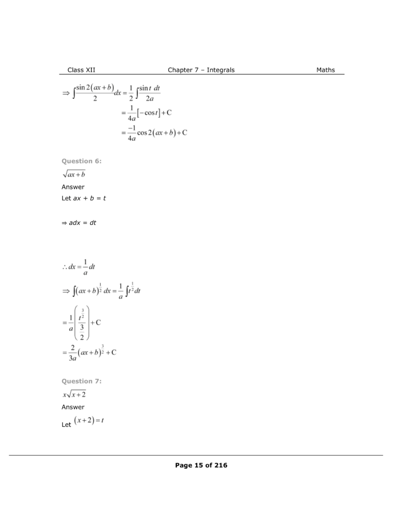 NCERT Class 12 Maths Chapter 7 Exercise 7.2 Solutions Image 4