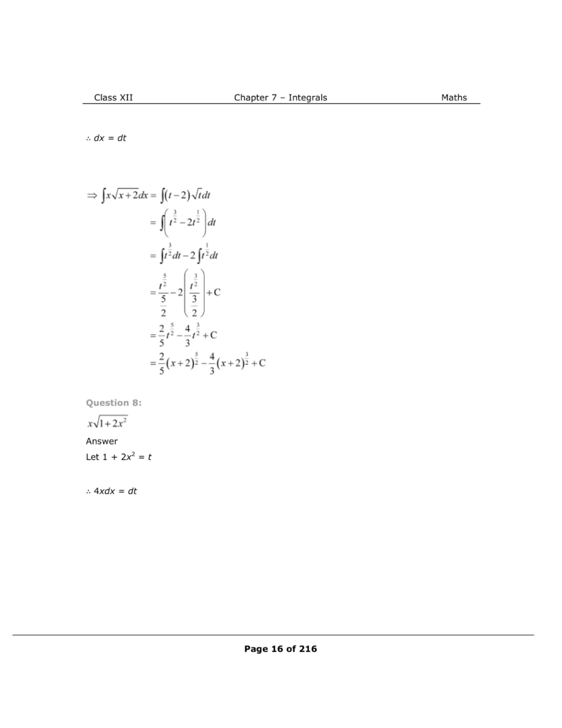 NCERT Class 12 Maths Chapter 7 Exercise 7.2 Solutions Image 5