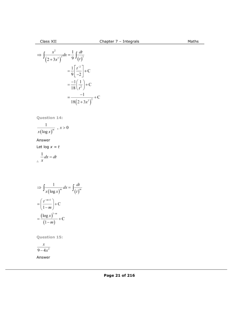 NCERT Class 12 Maths Chapter 7 Exercise 7.2 Solutions Image 10