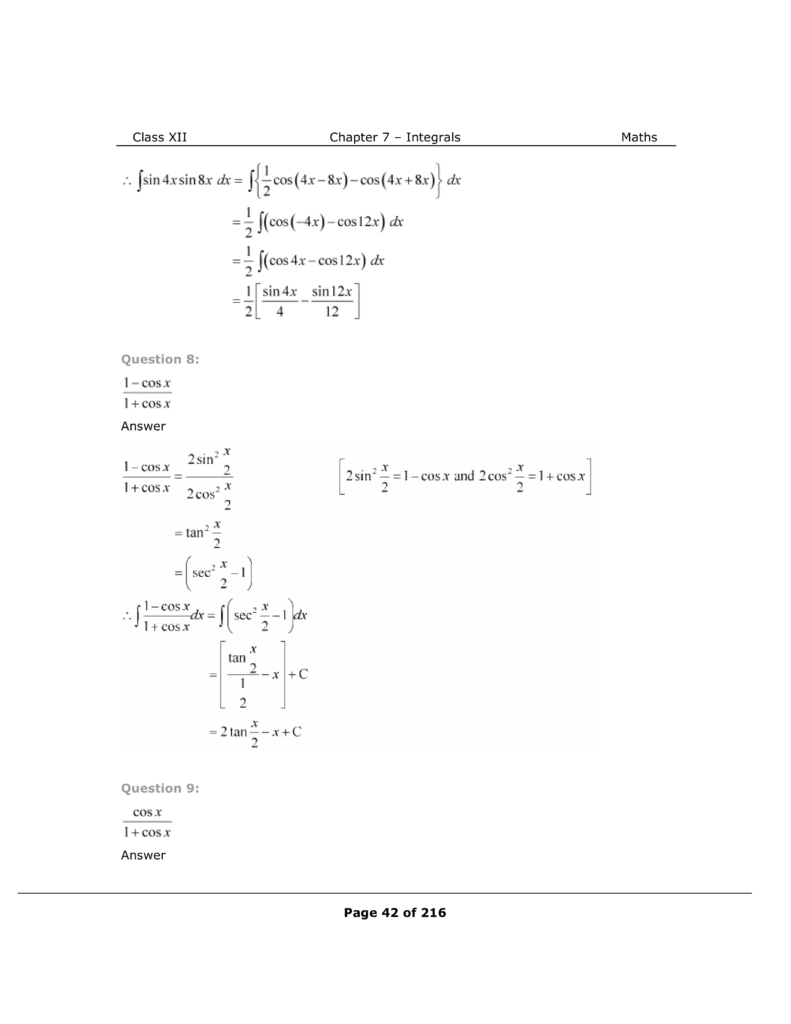 NCERT Class 12 Maths Chapter 7 Exercise 7.3 Solutions Image 5