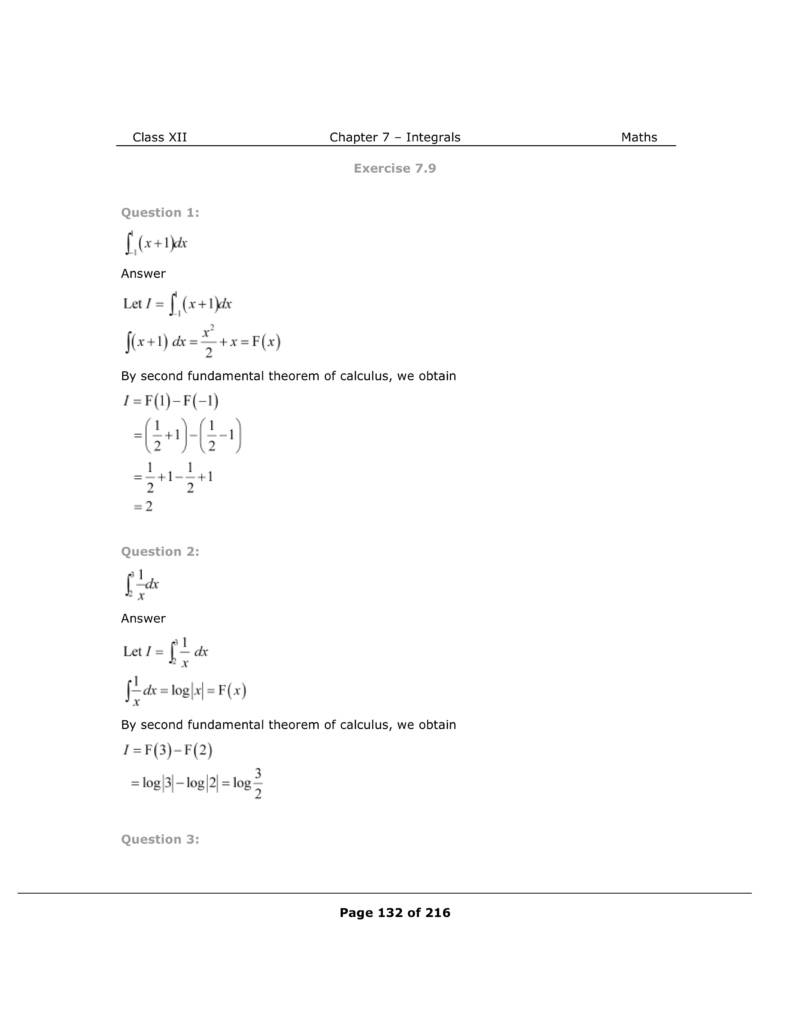 NCERT Class 12 Maths Chapter 7 Exercise 7.9 Solutions Image 1