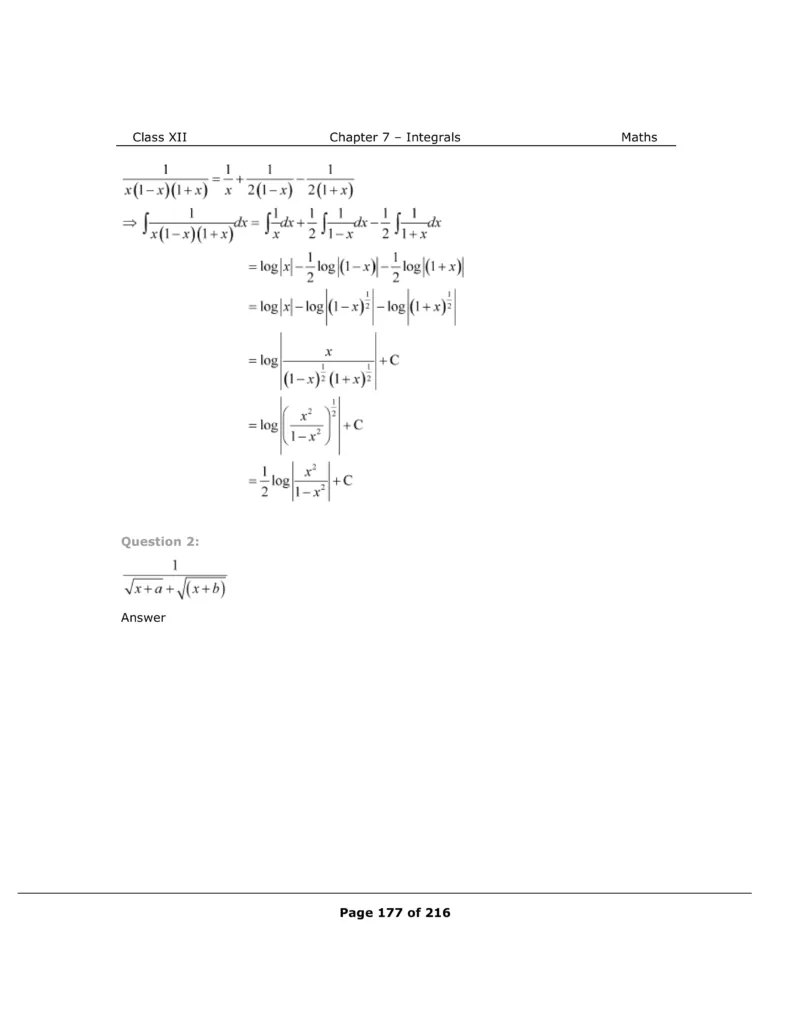 NCERT Solutions For Class 12 Maths Chapter 7 Miscellaneous Exercise Image 2