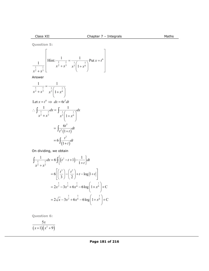 NCERT Solutions For Class 12 Maths Chapter 7 Miscellaneous Exercise Image 6