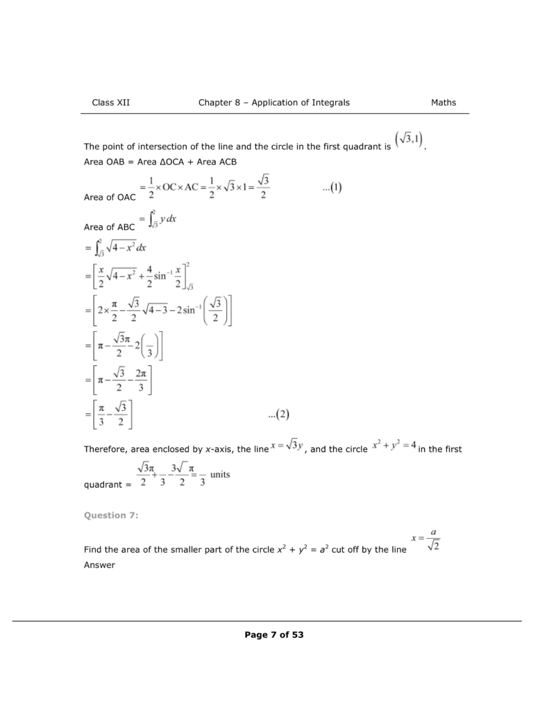 NCERT Class 12 Maths Chapter 8 Exercise 8.1 Solutions Image 7