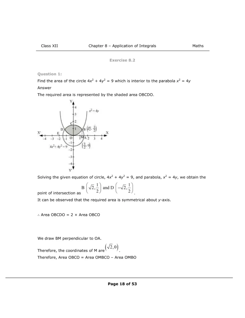 NCERT Class 12 Maths Chapter 8 Exercise 8.2 Solutions Image 1
