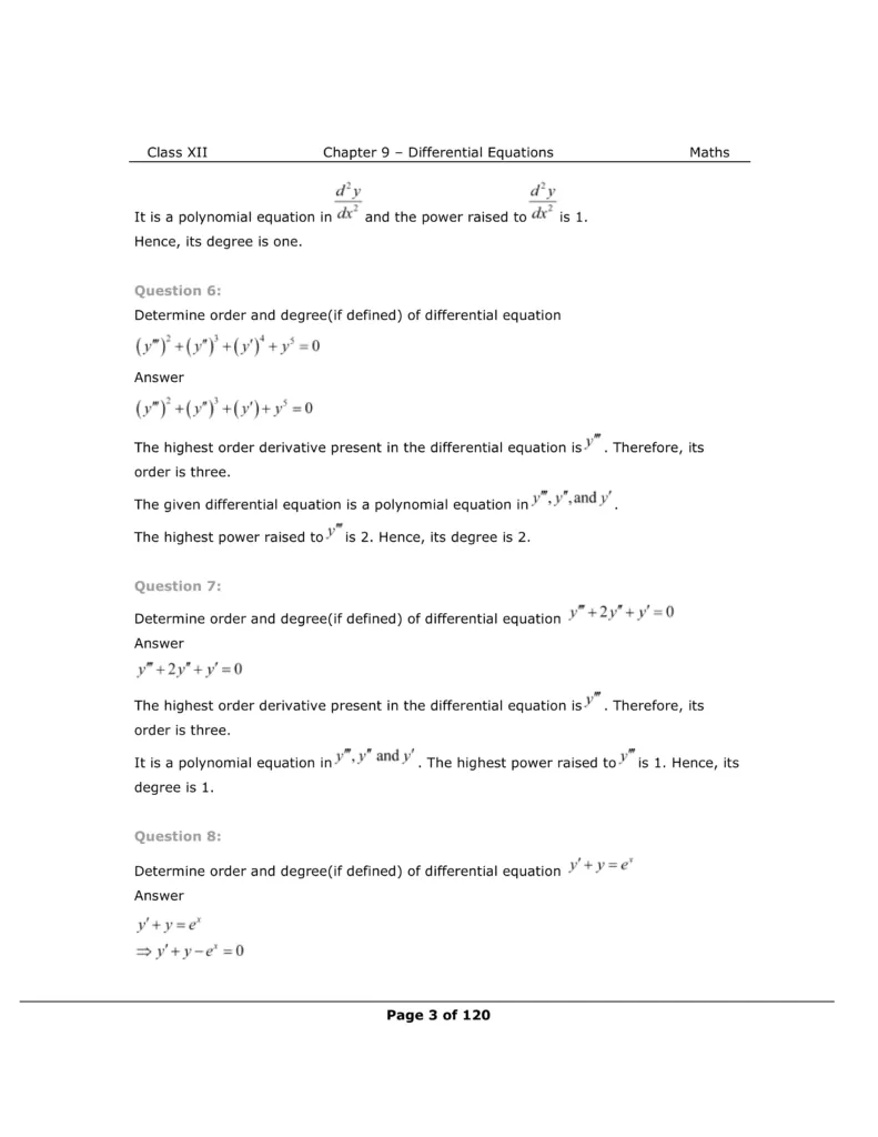 NCERT Class 12 Maths Chapter 9 Exercise 9.1 Solutions Image 3