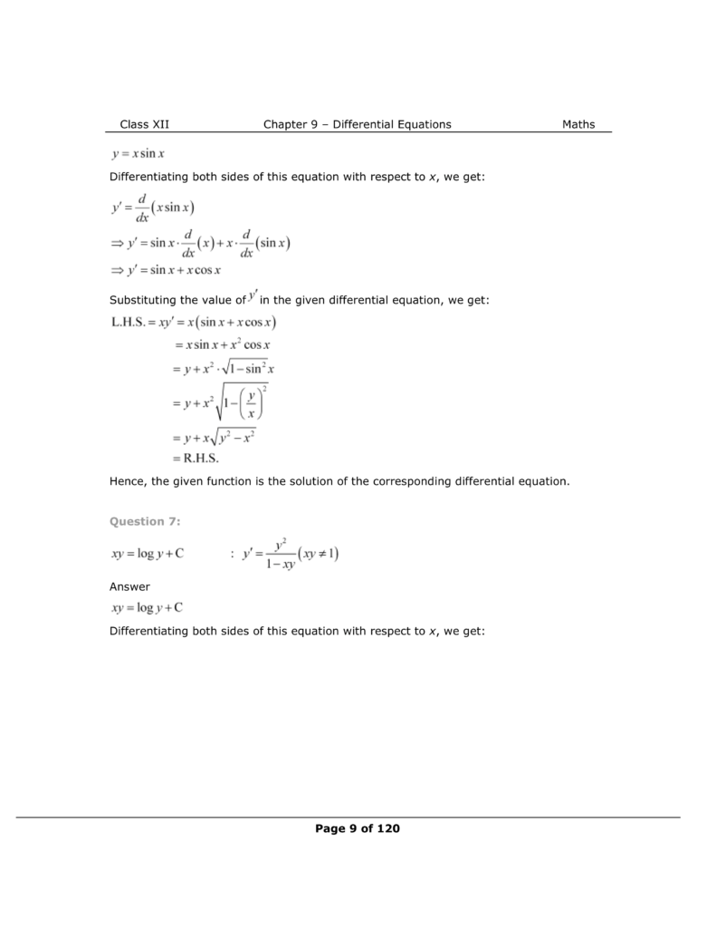 NCERT Class 12 Maths Chapter 9 Exercise 9.2 Solutions Image 4