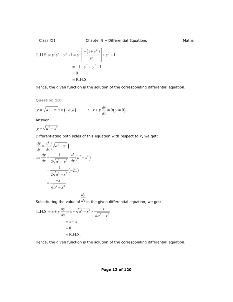 NCERT Class 12 Maths Chapter 9 Exercise 9.2 Solutions Image 7