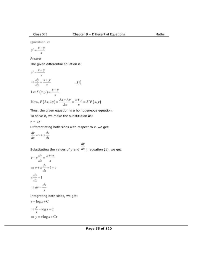 NCERT Class 12 Maths Chapter 9 Exercise 9.5 Solutions Image 3