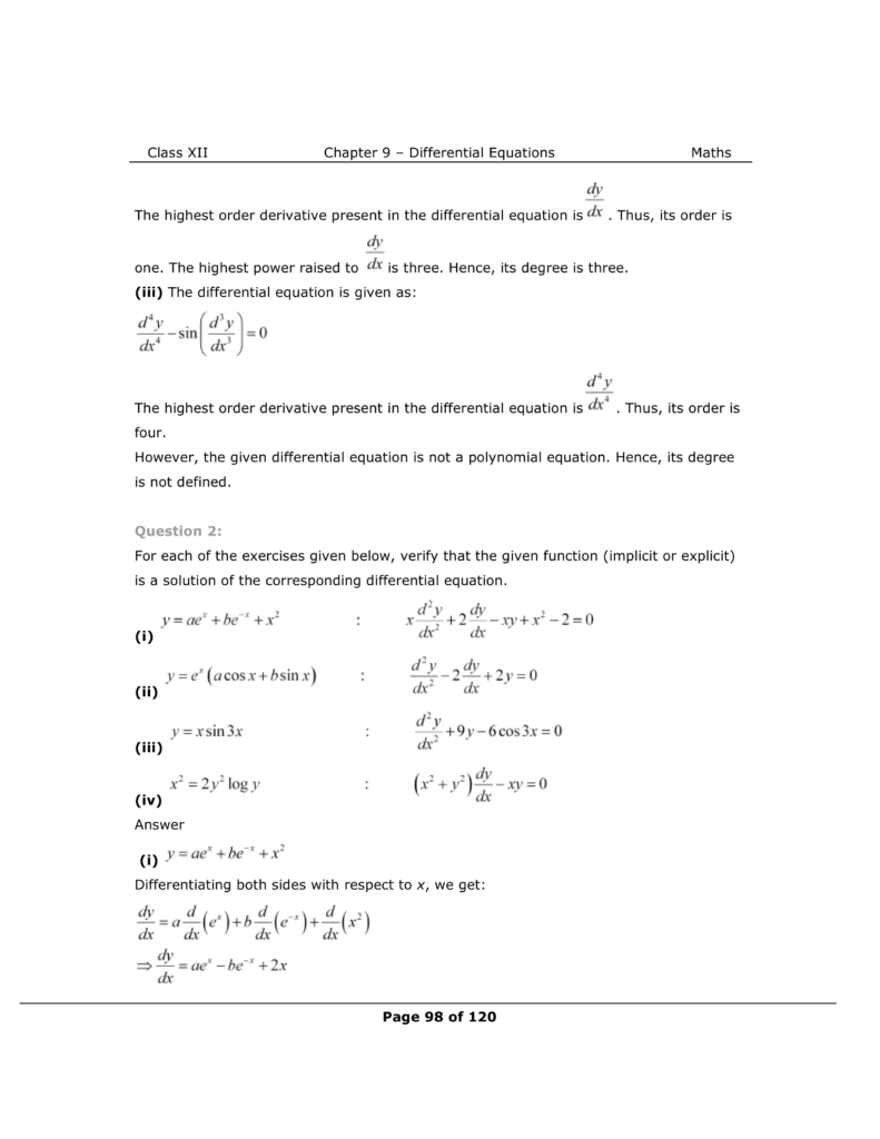 NCERT Solutions For Class 12 Maths Chapter 9 Miscellaneous Exercise Image 2