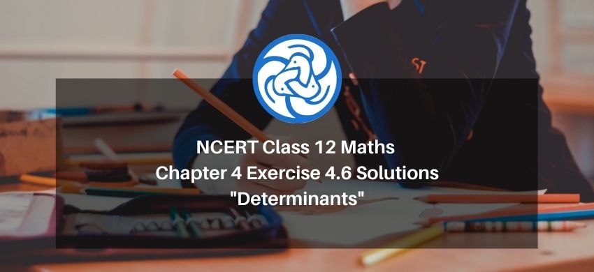 NCERT Class 12 Maths Chapter 4 Exercise 4.6 Solutions - Determinants - Free PDF Download