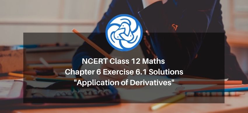 NCERT Class 12 Maths Chapter 6 Exercise 6.1 Solutions - Application of Derivatives - Free PDF Download