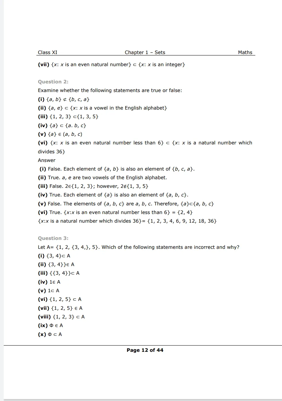 Class 11 Maths NCERT Solutions Chapter 1 Exercise 1.3 Image 2