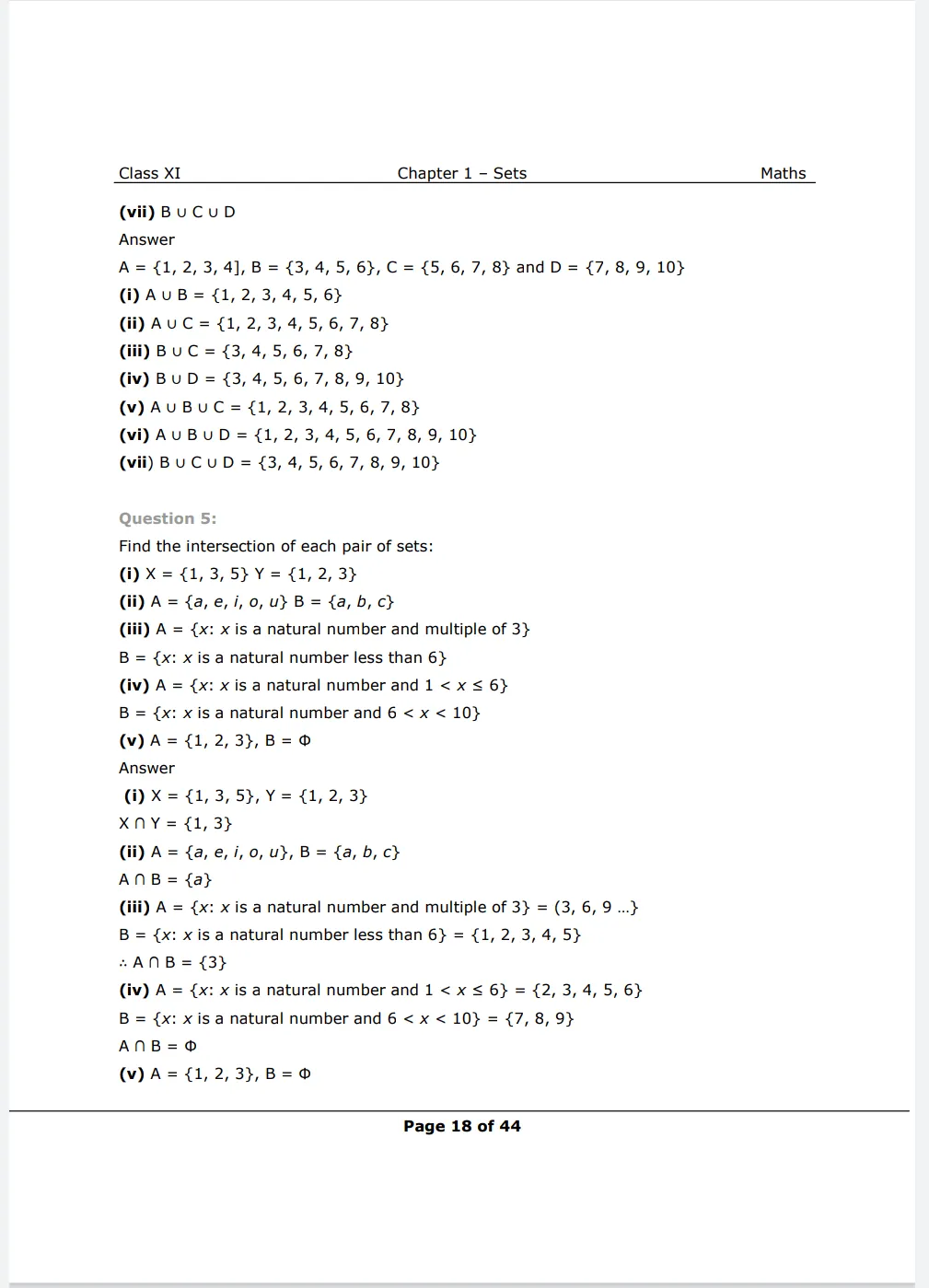 Class 11 Math chapter 1 exercise 1.4 Solutions Image 3
