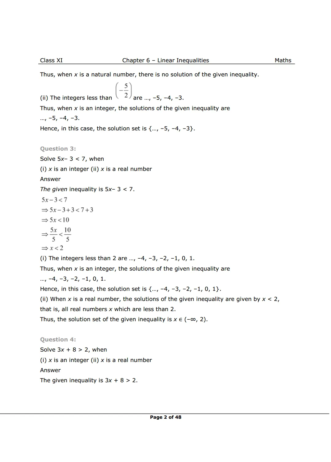 Class 11 Maths Chapter 6 Exercise 6.1 Solutions Image 2