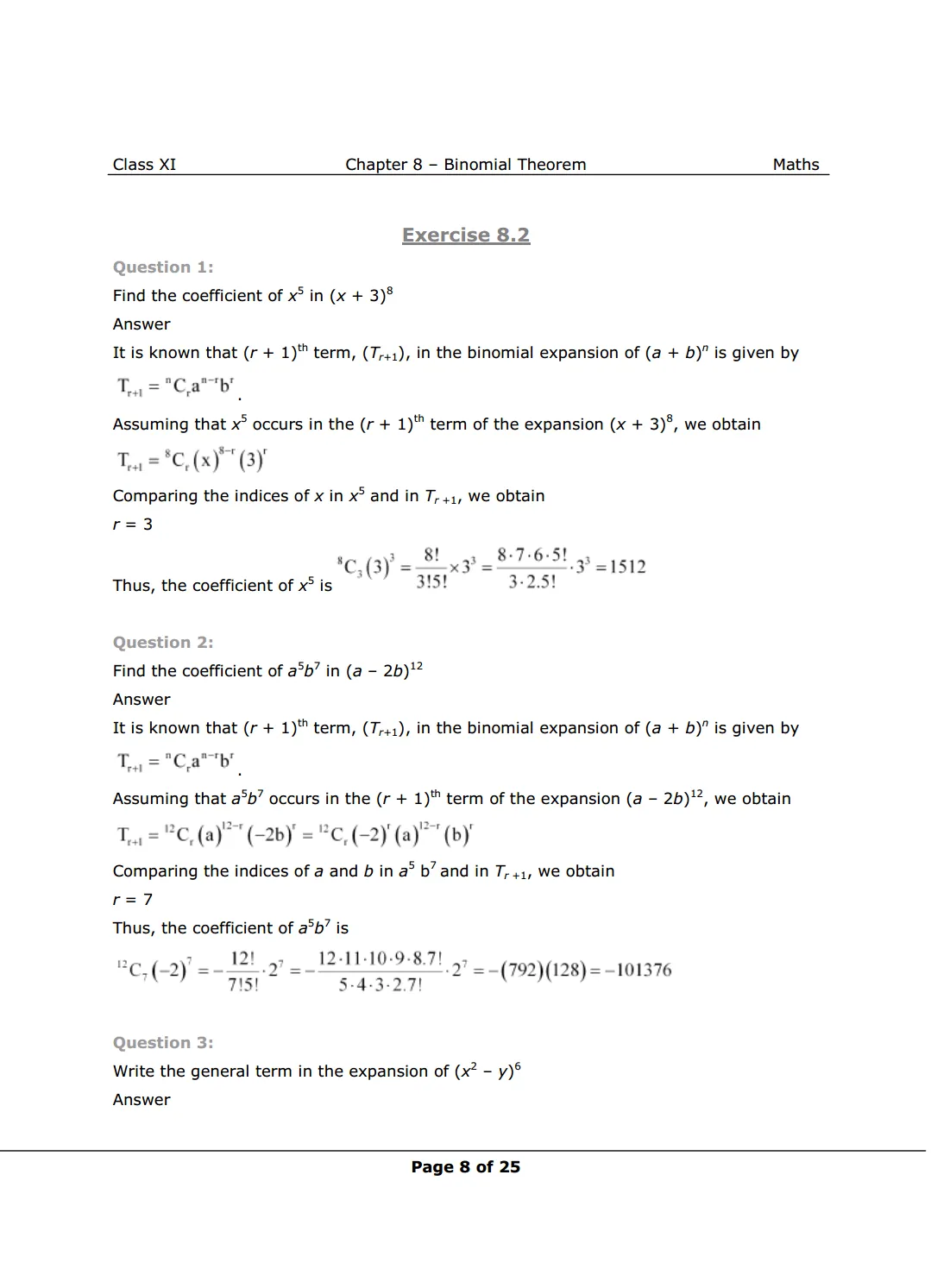 NCERT Solutions for Class 11 Maths chapter 8 Image 8