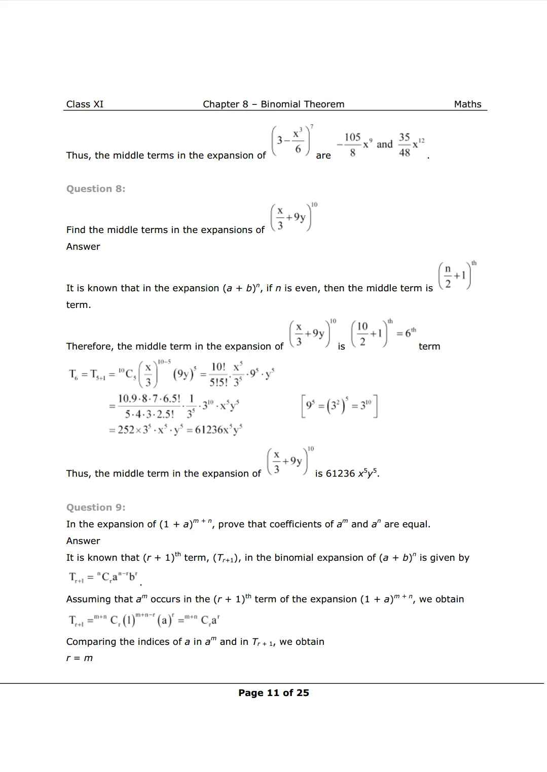 NCERT Solutions for Class 11 Maths chapter 8 Image 11