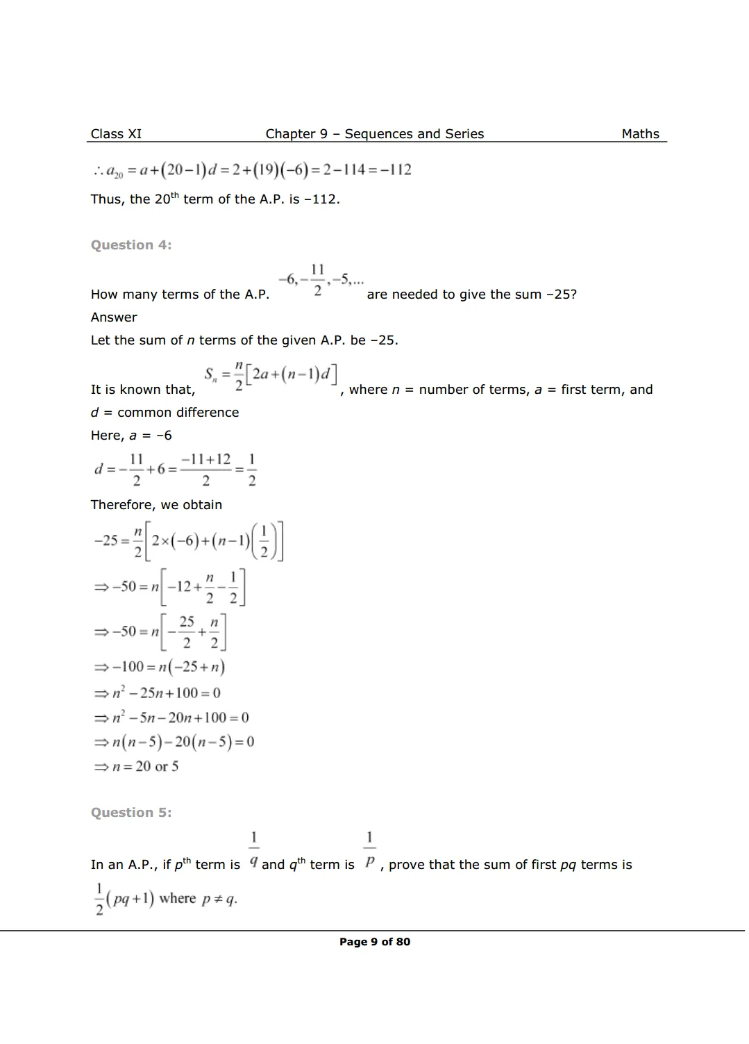 NCERT Solutions for Class 11 Maths chapter 9 Image 9