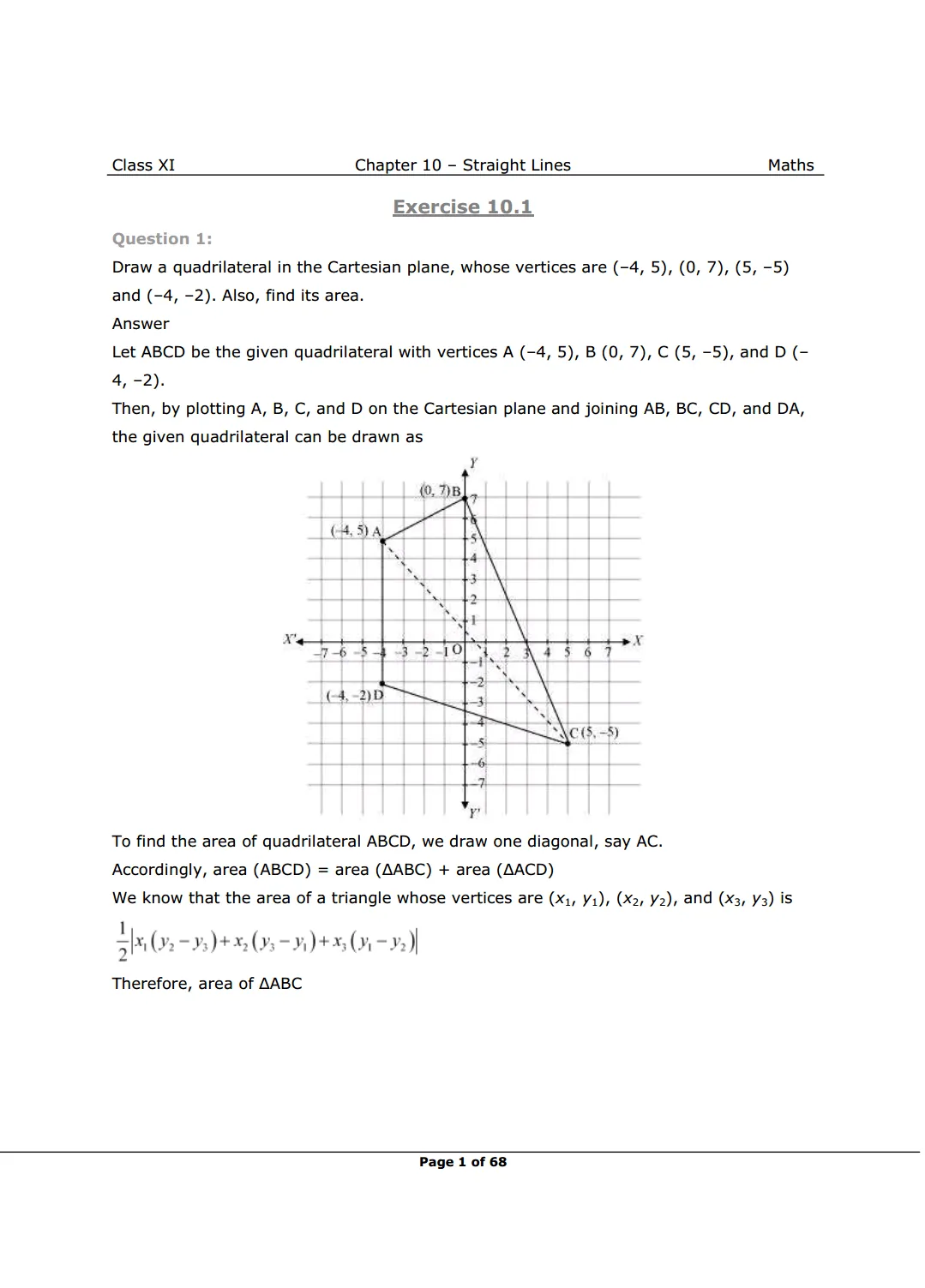 NCERT Class 11 Math Chapter 10 Exercise 10.1 Solutions Image 1