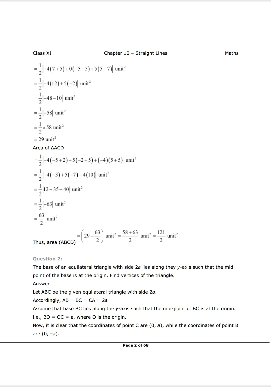 NCERT Class 11 Math Chapter 10 Exercise 10.1 Solutions Image 2