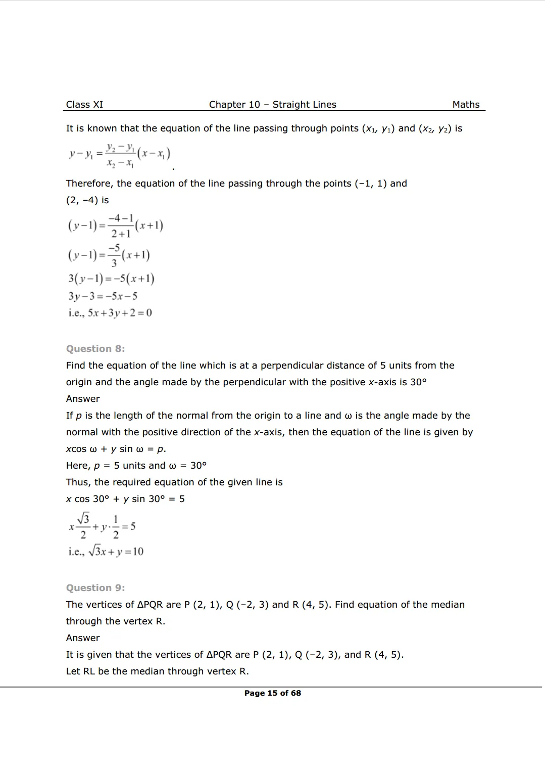 NCERT Class 11 Maths Chapter 10 Exercise 10.2 solutions Image 4
