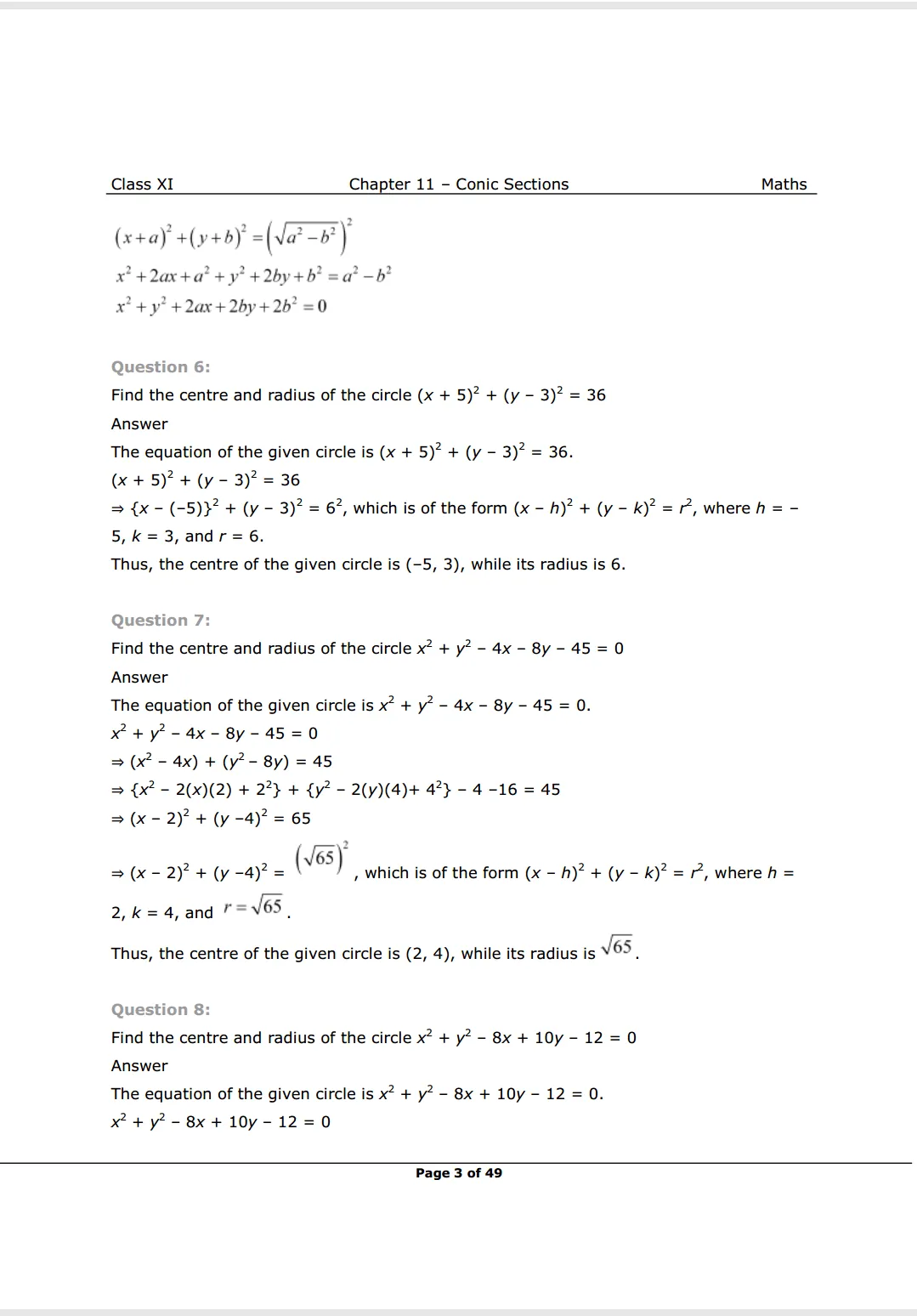 NCERT Solutions for Class 11 Maths chapter 11 Image 3