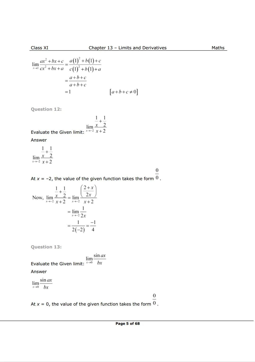 NCERT Class 11 Maths Chapter 13 Exercise 13.1 Solutions image 5