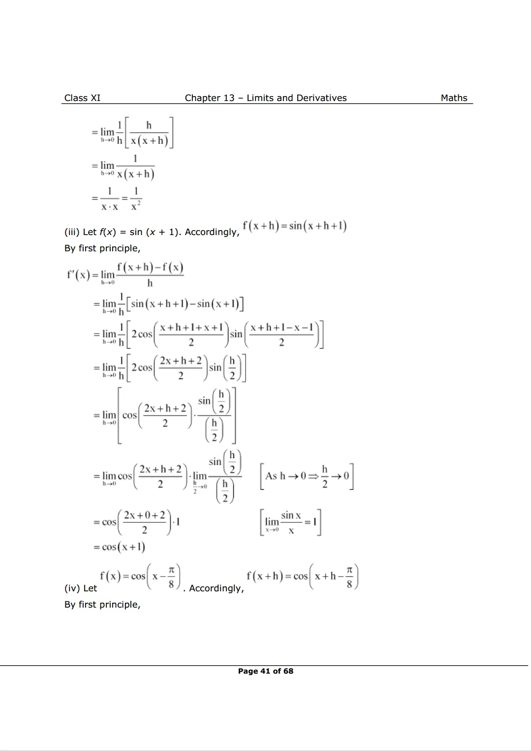 NCERT Solutions For Class 11 Maths Chapter 13 Miscellaneous Exercise Image 2