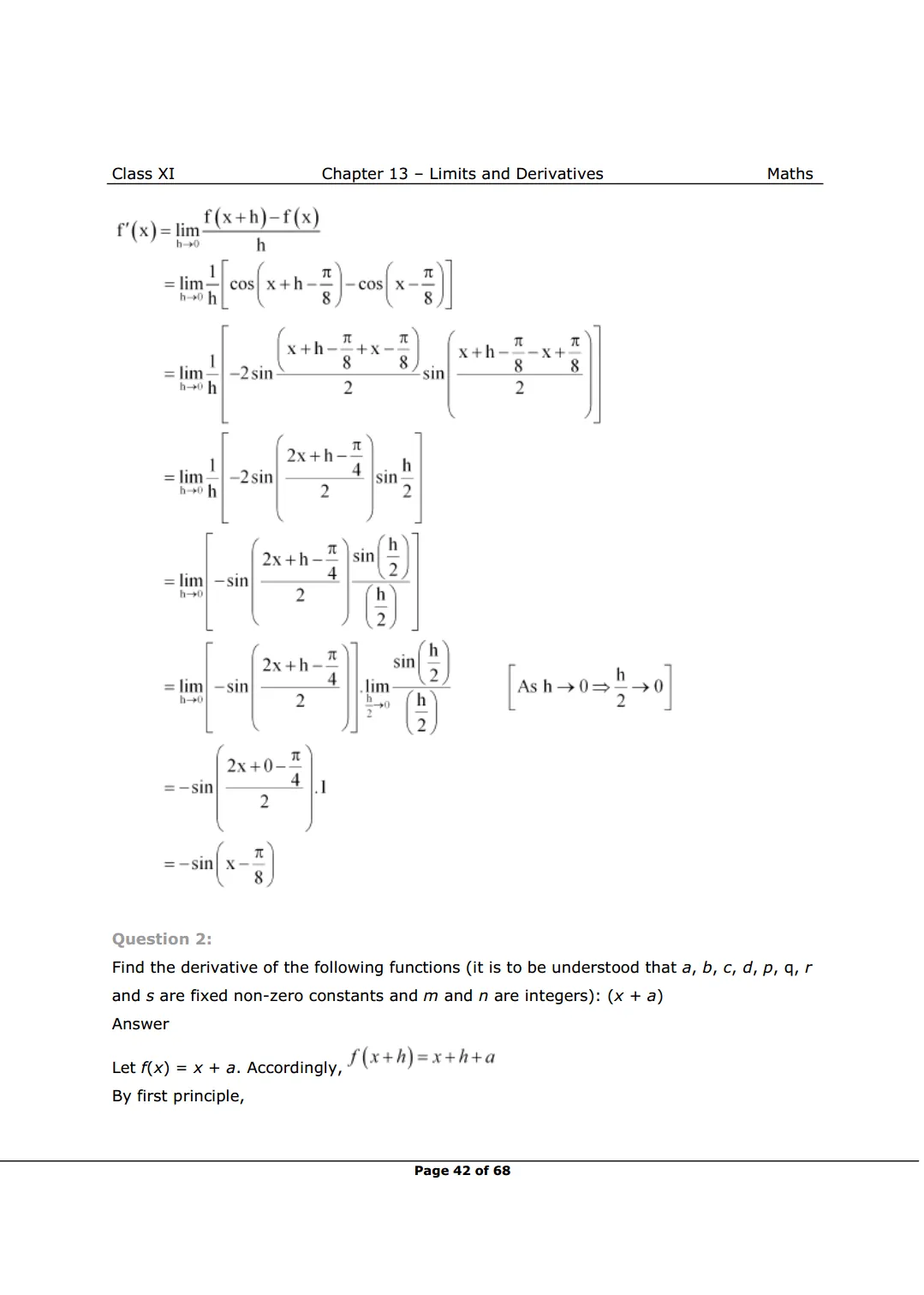 NCERT Solutions For Class 11 Maths Chapter 13 Miscellaneous Exercise Image 3