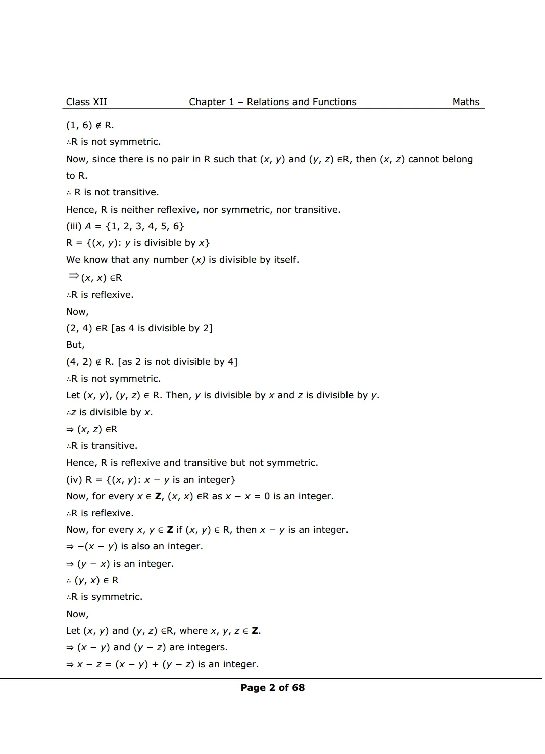 NCERT Class 12 Maths Chapter 1 Exercise 1.1 Solutions image 2