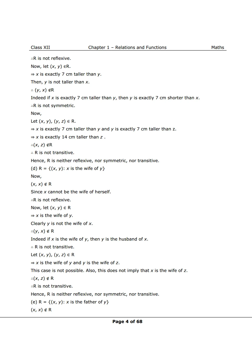 NCERT Class 12 Maths Chapter 1 Exercise 1.1 Solutions image 4