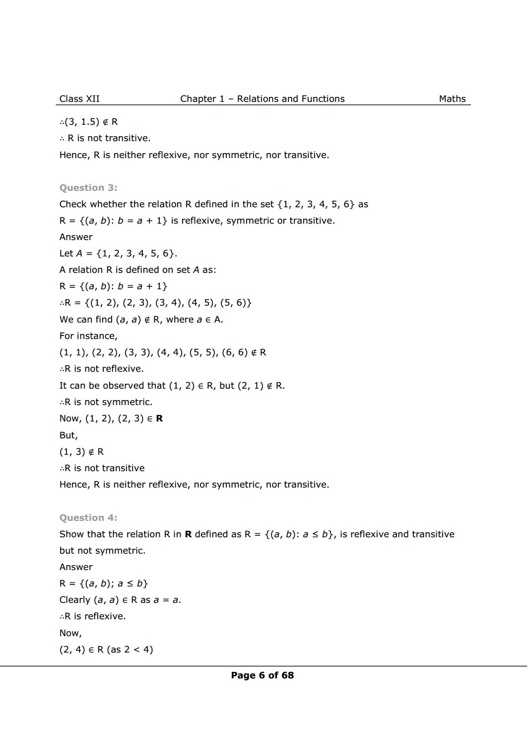 NCERT Class 12 Maths Chapter 1 Exercise 1.1 Solutions image 6