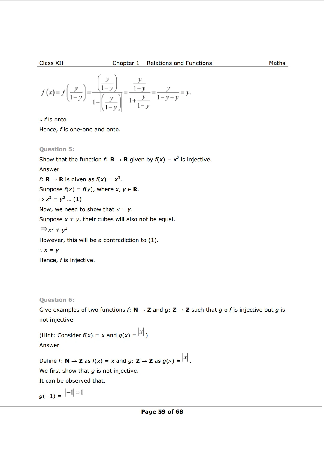 NCERT Solutions For Class 12 Maths Chapter 1 Miscellaneous Exercise image 5