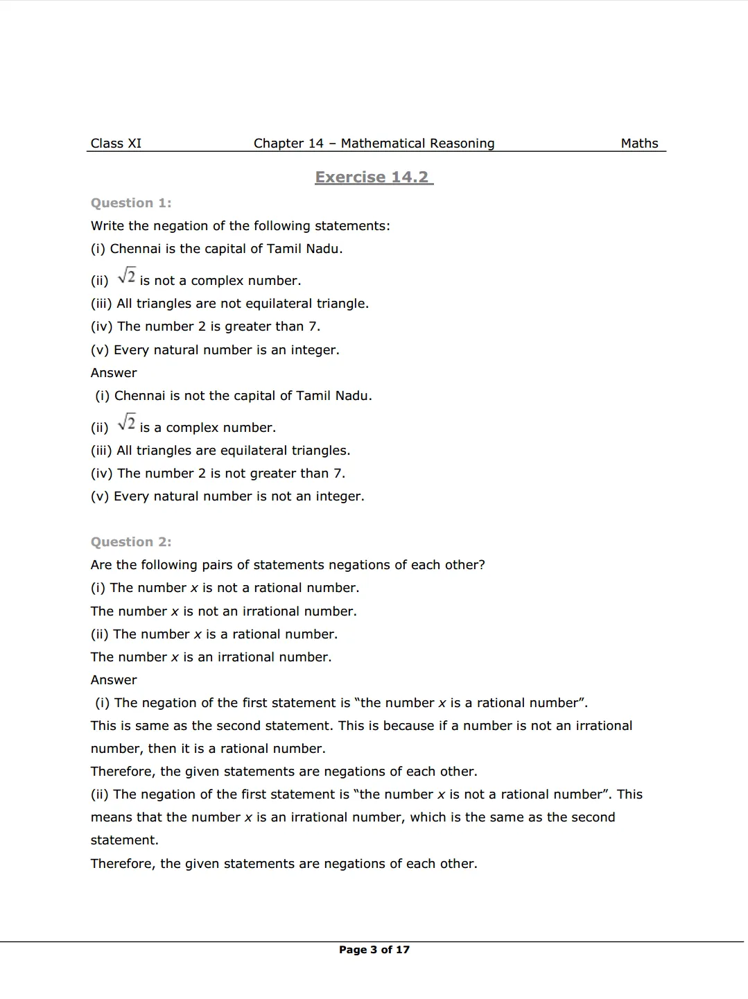 NCERT Solutions for Class 11 Maths chapter 14 image 3