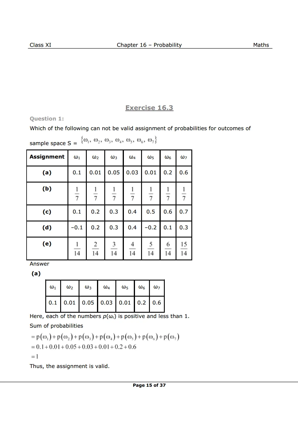NCERT Class 11 Maths Chapter 16 Exercise 16.3 Solutions image 1