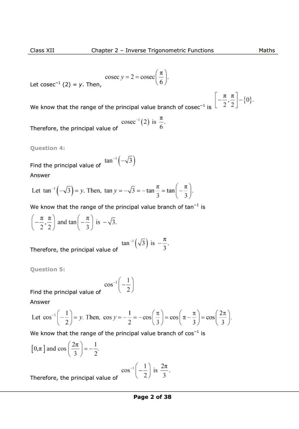 NCERT Class 12 Maths Chapter 2 Exercise 2.1 Solutions image 2