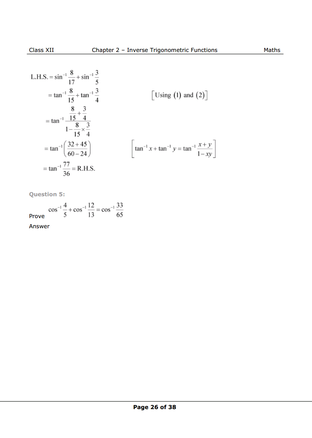 NCERT Solutions For Class 12 Maths Chapter 2 Miscellaneous Exercise image 4
