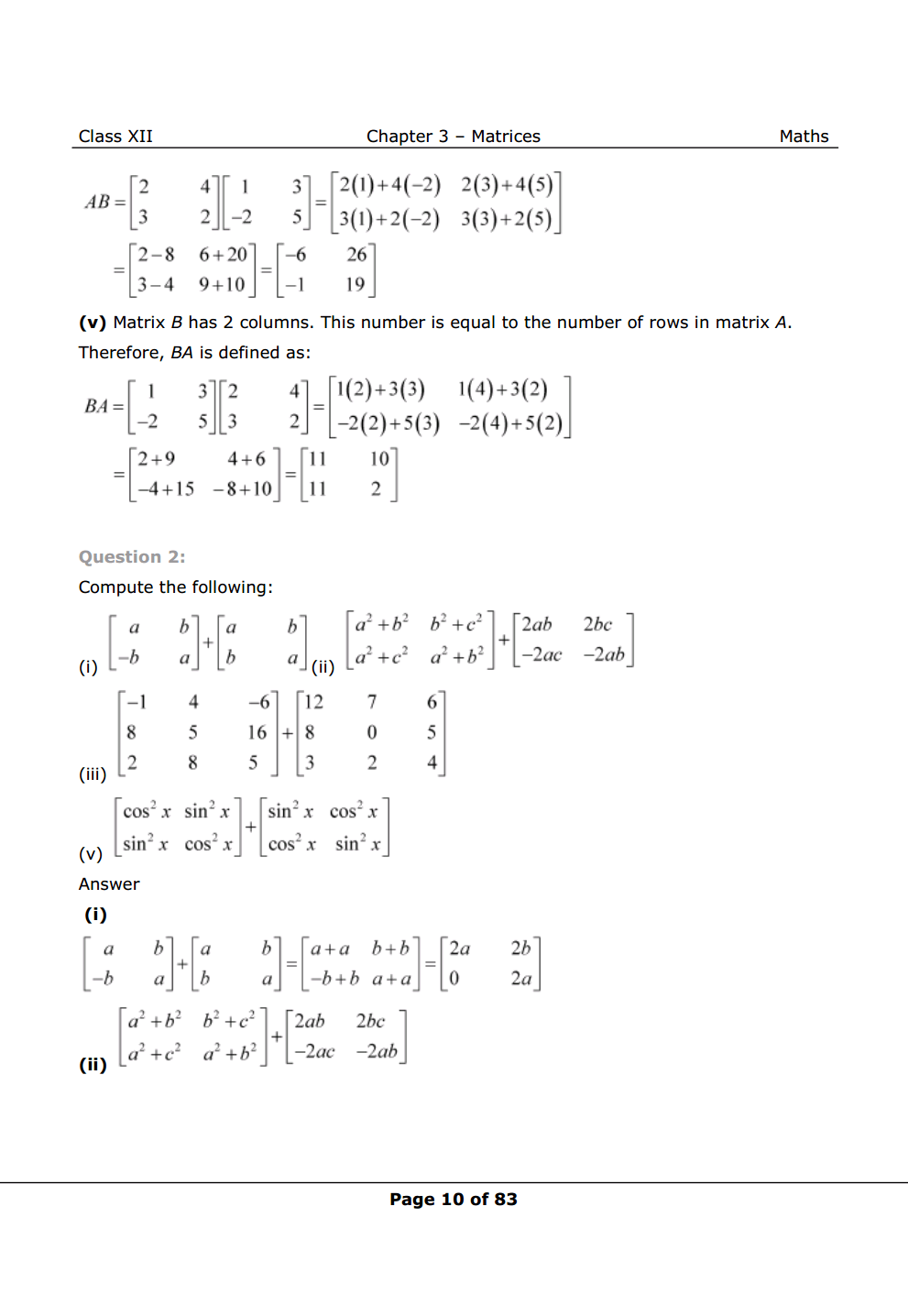 NCERT Class 12 Maths Chapter 3 Exercise 3.2 Solutions Image 2