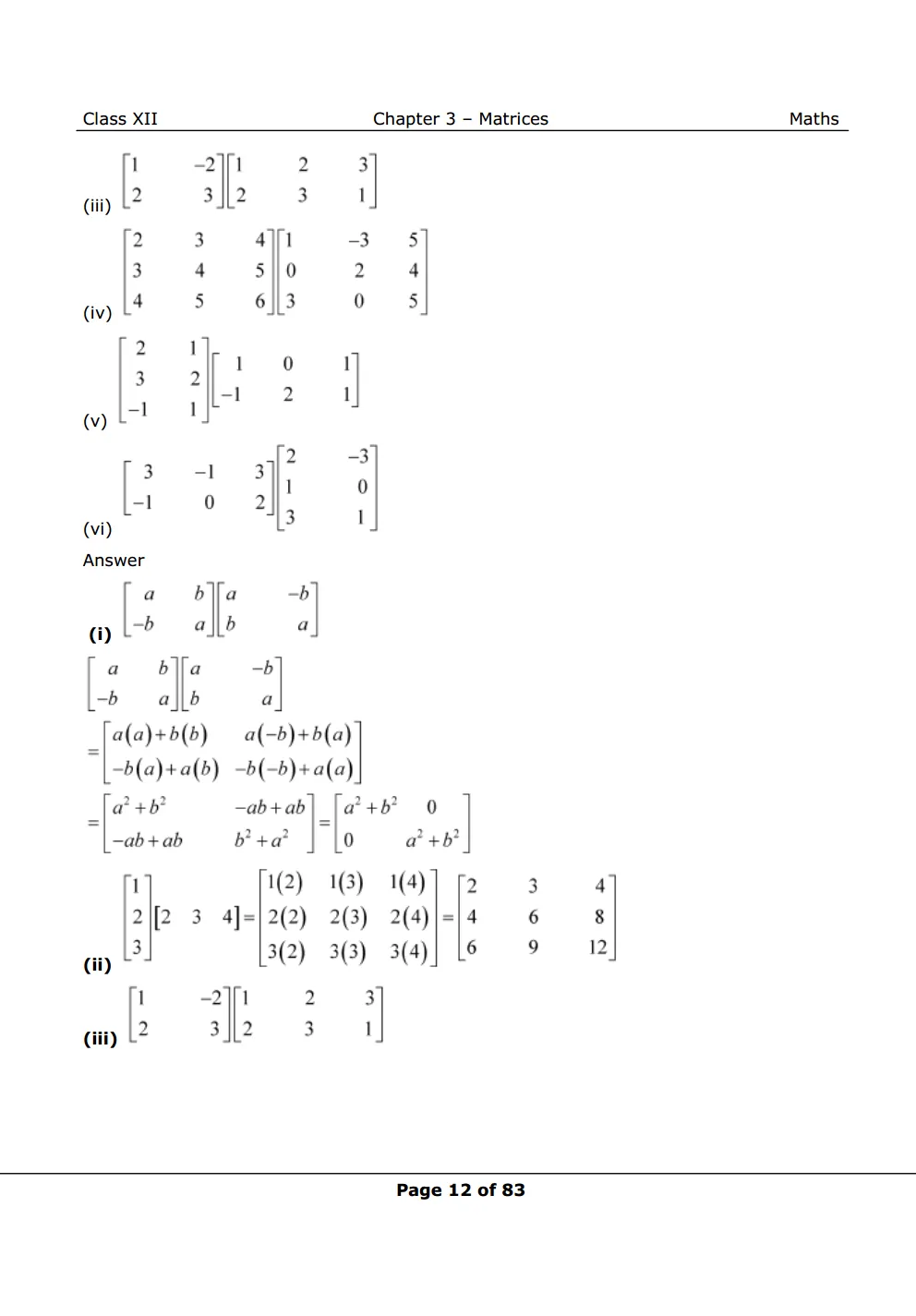 NCERT Class 12 Maths Chapter 3 Exercise 3.2 Solutions Image 4