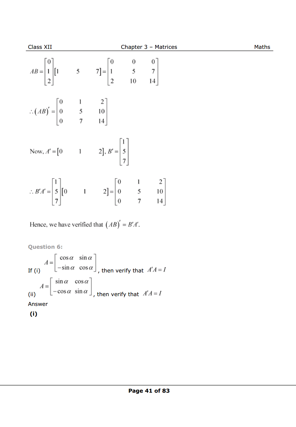 NCERT Class 12 Maths Chapter 3 Exercise 3.3 Solutions Image 6