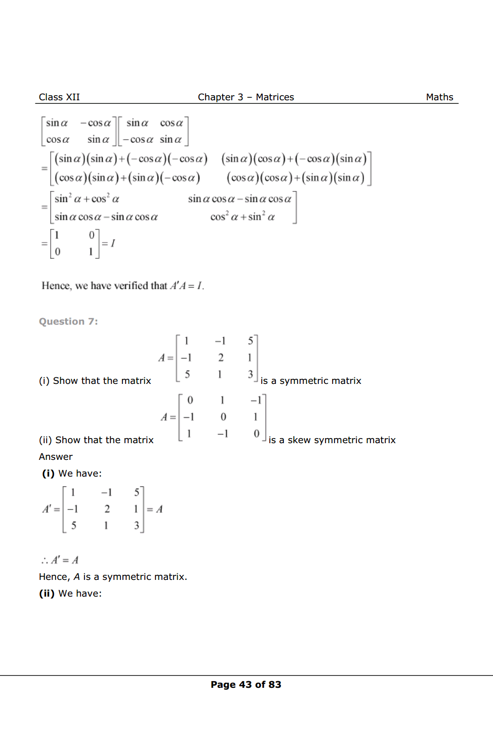 NCERT Class 12 Maths Chapter 3 Exercise 3.3 Solutions Image 8