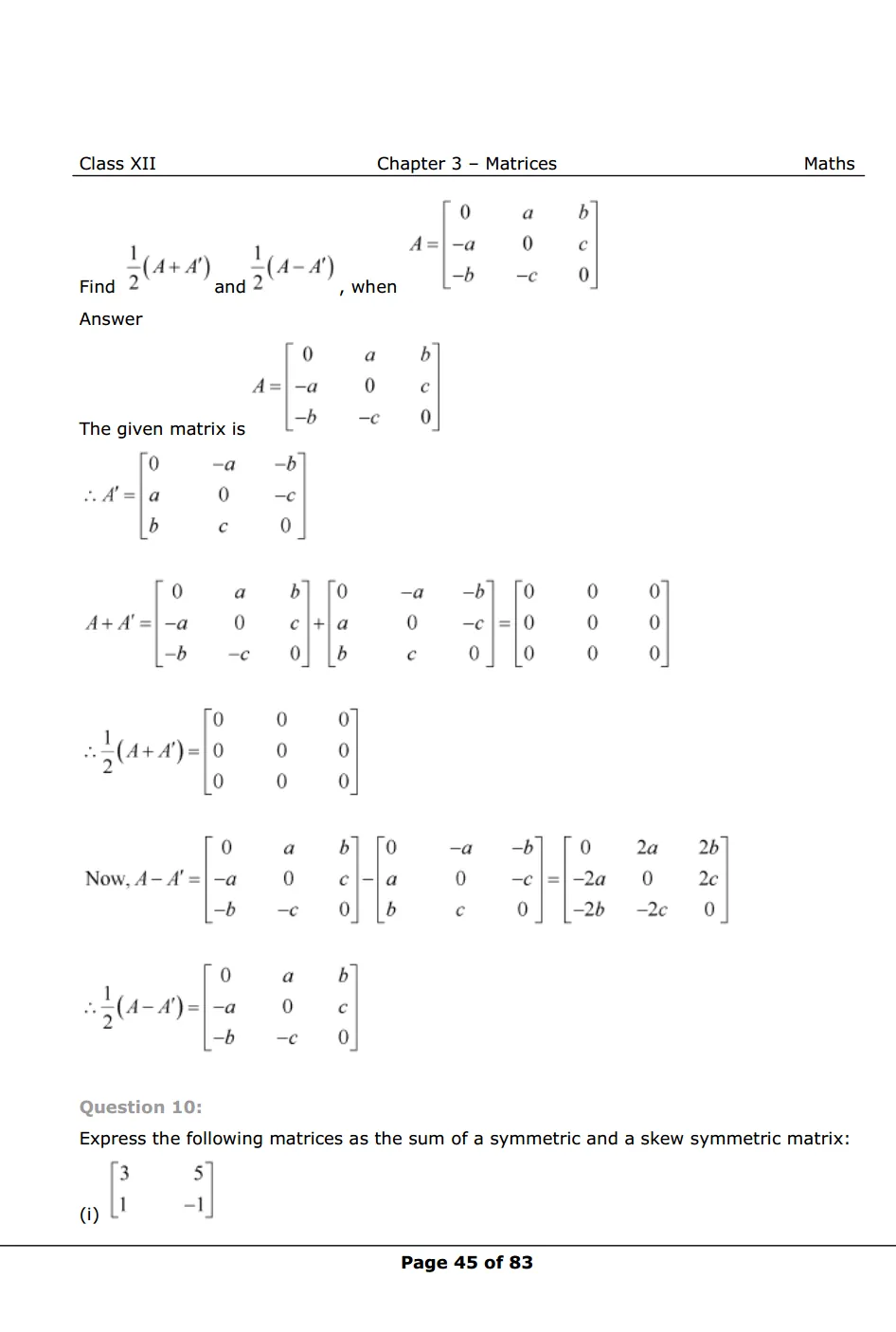 NCERT Class 12 Maths Chapter 3 Exercise 3.3 Solutions Image 10