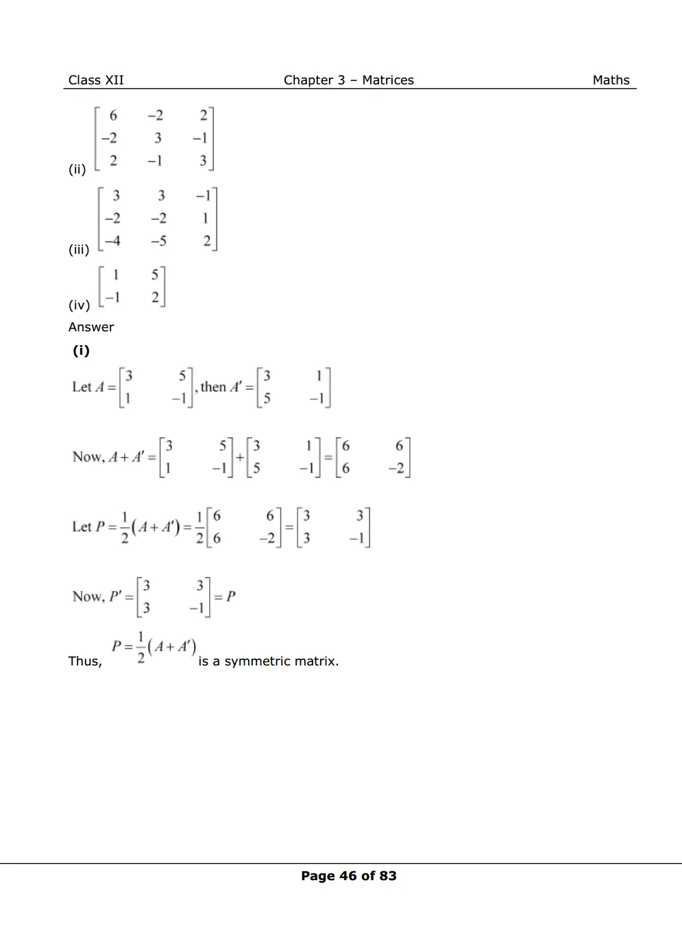 NCERT Class 12 Maths Chapter 3 Exercise 3.3 Solutions Image 11