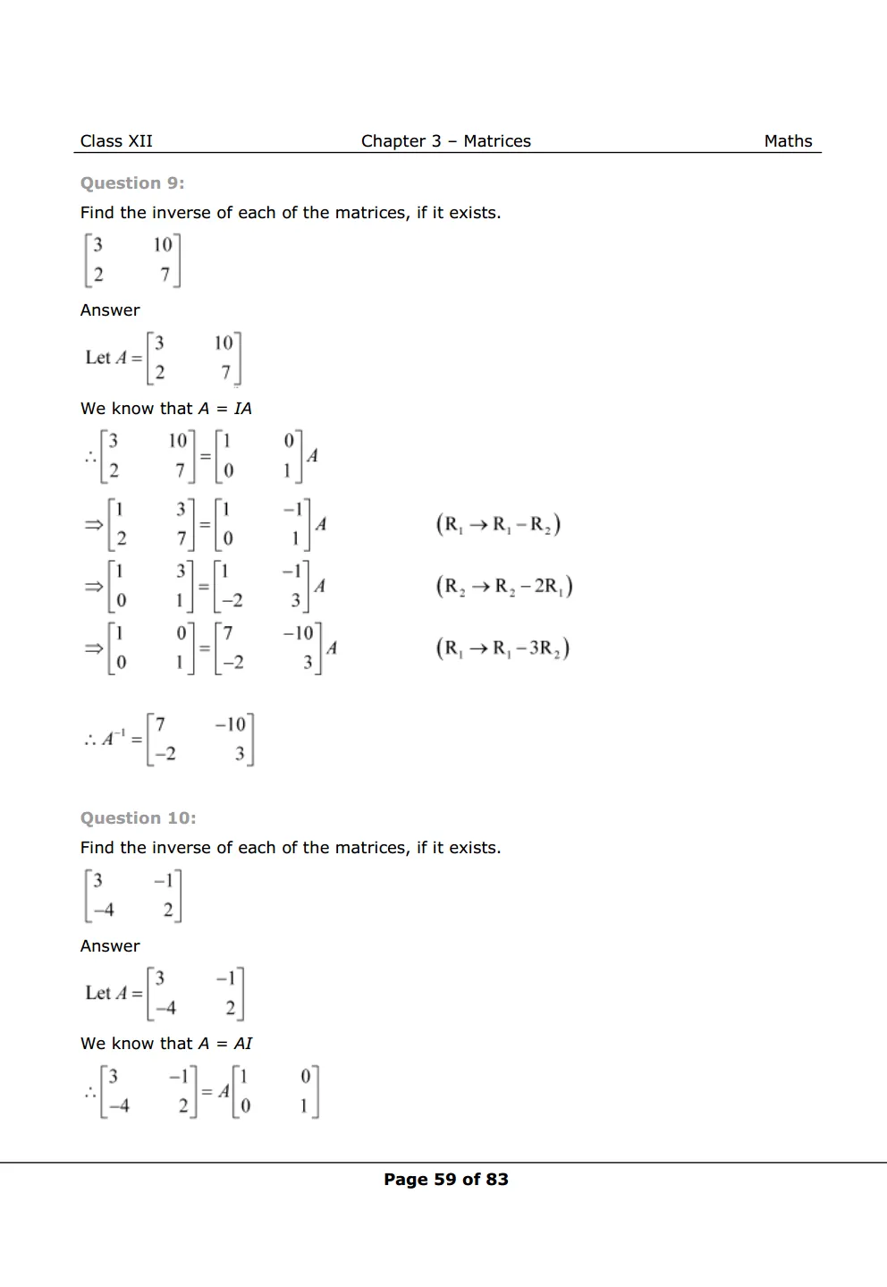 NCERT Class 12 Maths Chapter 3 Exercise 3.4 Solutions Image 8